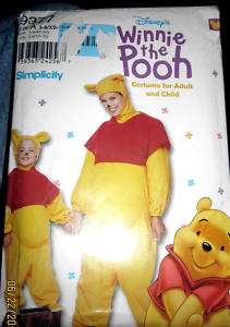 Baby costumes sewing pattern Winnie Pooh bear sz 3 8 039363242567 
