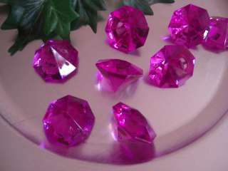 19x Deko Diamant Tischdeko rot,pink,lila,grün,orange  