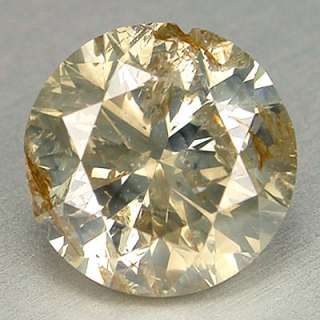 57cts 5.1 mm Gray Brown Natural Loose Diamond  