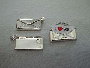 Sterling Silver Lg 6g Movable Envelope Love Letter Charm  