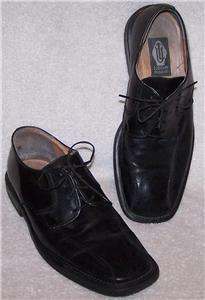 43.5 London Underground BLACK PATENT LEATHER oxford dress lace shoes 