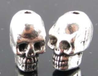 40 X TIBETAN SILVER SKULL SPACER BEADS FINDING COOL  