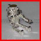 BJ1601 STERLING SILVER MOVING ROBOT CHARM   PENDANT  