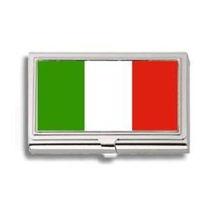  Italy Italian Flag Business Card Holder Metal Case Office 