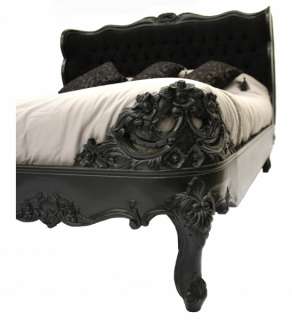 French Style Bedroom Furniture Black Bed King Size Gothic Designer 