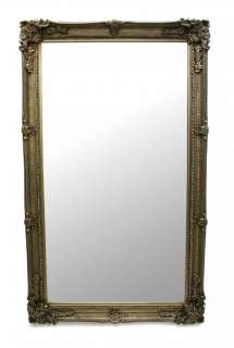 Large French Ornate 5ft x 3ft Silver Wall Full Length Mirror Dressing 