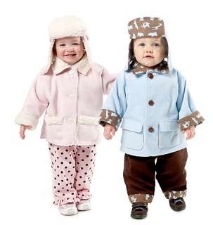 NEW GIRLS BABY BOY COAT HAT PANT WINTER SEWING PATTERN  