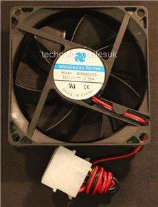 FAN00011 3x 80mm Brushless DC Fan BDM8025S 8cm Case Fan ** JOB LOT 