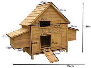 KMS Distributions   Chicken Coop Poultry House Hen Ark & Two Nesting 