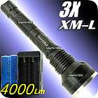 SKY RAY 3T6 4000Lm 3x CREE XM L XML T6 LED Flashlight T