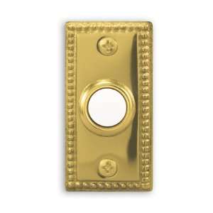 Heath Zenith Wired Polished Brass Push Button With Lighted Center LE 