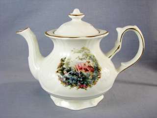 Price Kensington # 4037 Teapot   Victorian Scene  