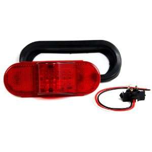 KC Hilites 1034 LED 6 Red Oval Turn Signal/Side Marker Light Kit