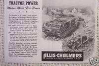 1945 WWII OLD AD ALLIS CHALMERS MILITARY M 6 TRACTOR  