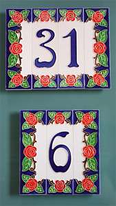 Numeri civici e lettere in ceramica toscana  