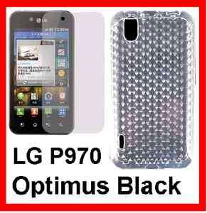 Custodia silicone+ 2 pellicola per LG Optimus Black P970 proteggi 