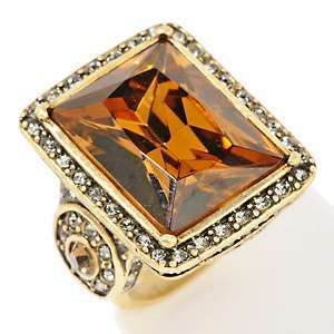 Heidi Daus Fabulous Rocks Crystal Accented Frame Ring 
