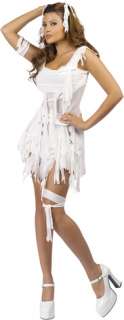 This is one sexy Mummy Tattered white dress, overskirt, bandeau top 