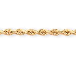   8mm, 14 Karat Yellow Gold, Quadruple Rope Chain   30 inch Jewelry