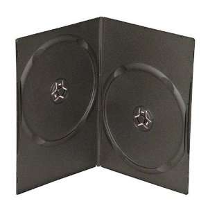  400 SLIM Black Double DVD Cases 7MM Electronics