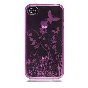   , Hot Pink Flower Floral Butterfly Print Cell Phones & Accessories