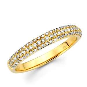   Diamond Anniversary Ring 14k Yellow Gold Wedding Band (0.42 Carat