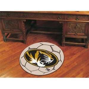 Missouri Tigers NCAA Soccer Ball Round Floor Mat  Sports 