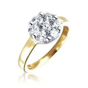   Diamond Cluster Ring in 18ct Yellow Gold, Ring Size 6 David Ashley