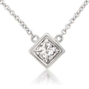   cut Diamond Solitaire Pendant Necklace (1/2 cttw, H I, I1 I2) Jewelry