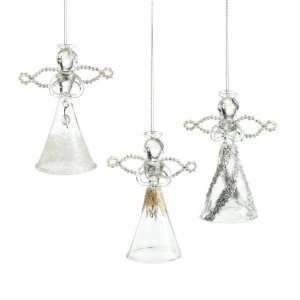  Pack of 6 Contemporary Glass Angel Christmas Ornaments 4 