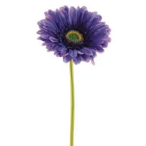 Silk Large Gerbera Daisy Flower Spray  Dark Purple (case of 24 