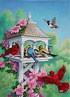 9864 BIRD COLLAGE GAZEBO BIRDHOUSE NEW MINI FLAG  