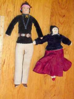 Male & Female Navajo dolls, early 1930s  