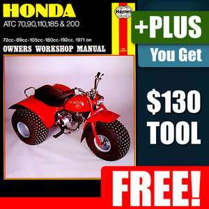 Honda ATC 70 110 200 1971 1982 Service Repair Manual Part  