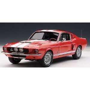  SHELBY MUSTANG GT500 1967   RED/WHITE STRIPES in 118 