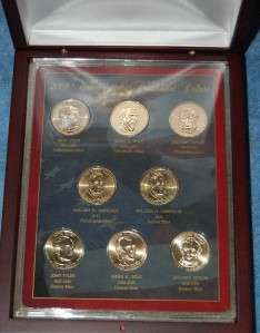 2009 P & D US Presidential One Commemorative Dollar Coin Set in Wood 
