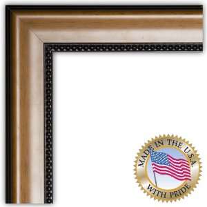  20x27 / 20 x 27 Two Tone Pecan w/ Beads Picture Frame 