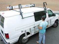 Van Truck Rack White ladder lift   