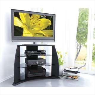 Sonax Florence Cont 32 46 Flat Panel Black Lacquer TV Stand 