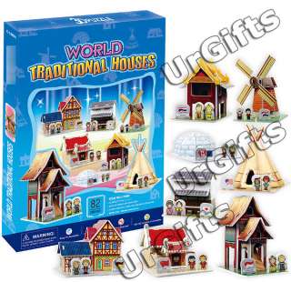 3D Puzzle Model Mini Building World Traditional Houses  