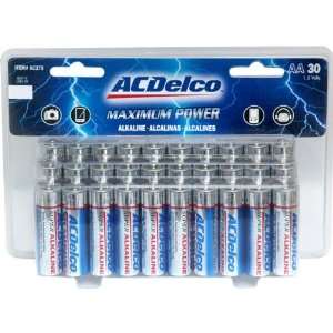  AC Delco AA Maximum Power Alkaline Retail Battery   30 