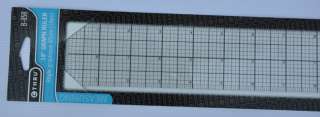 THRU B 85B 18 X 2 8ths Graph Beveled Ruler Clear Plastic  
