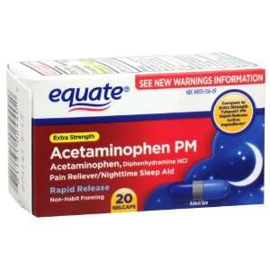 Pain Reliever PM Nighttime Sleep Aid, Extra Strength, Acetaminophen 