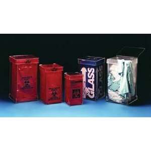 VWR Acrylic Waste Containers Tall Waste Box Holder with Wheels   Floor 