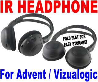 NEW Advent Vizualogic Wireless DVD Car Headphones PTF  