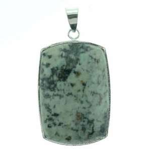 Pendants   African Turquoise Rectangle Inlay Silver Plated Base Metal 
