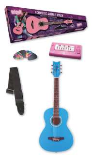   Debutante Jr. Miss Acoustic Short Scale Cotton Candy Blue Guitar Pack