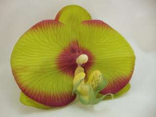 Large Latex Orchid 3.5 inch Wide Alligator Clip and Pin Back Brooch