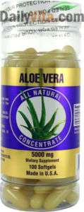 Bottle Arizona Aloe Vera Concentrate 5000mg 100 Gels  