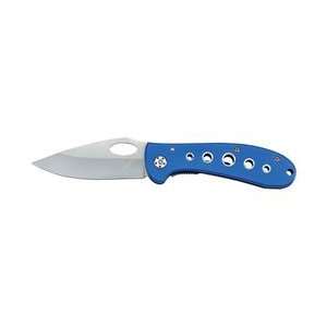   Knife Stainless Steel Honed Blade Oval Hole Anodized Aluminum Handle